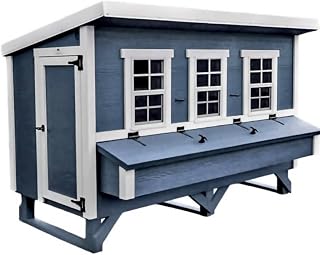 OverEZ Coastal XL Chicken Coop for Up to 20 Chickens - Nesting Box - Large Bird, Poultry and Hen House, Made in USA
