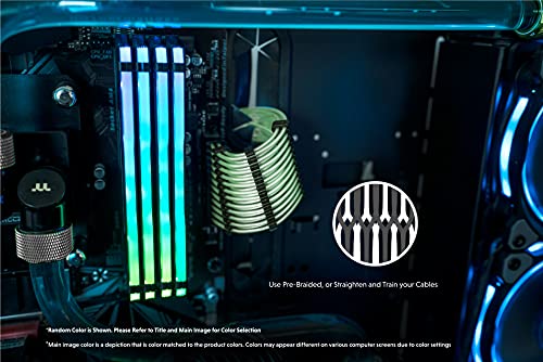 Image of LINKUP - 8 (6+2) P GPU PSU Cable Extension 16AWG Oxygen Free Copper (OFC) Teflon Jacket Custom Mod GPU PC w /Combs┃Single Pack┃30CM 300MM - Green