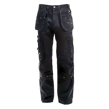 Pantalón De Trabajo DeWalt Thurlston Polialgodón 260 G/m² Con Elastano Talla 36W/33L Negro