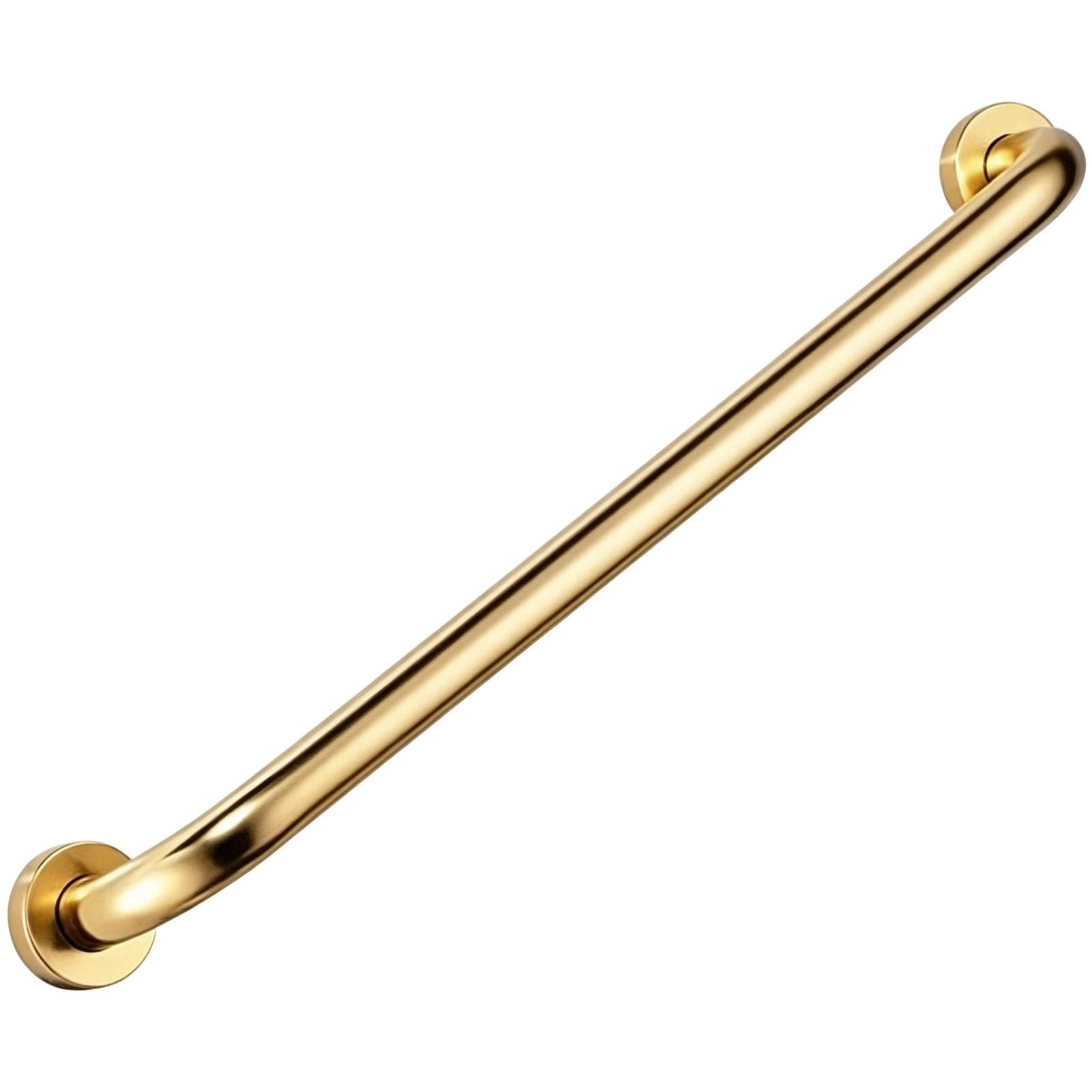 LMYSXAOZ Shower Grab Bar for Wall, Towel Rack 30cm 40cm 50cm Bathroom Hand Rail Bathtub Hotel Home, Gold Finish 1.26in Diameter Round Tube Support Handle(2ft/60cm)