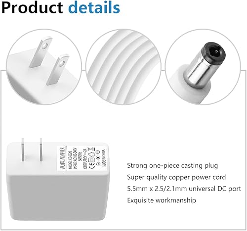 Miniatura 5 de SHNITPWR Fuente de alimentación 6V 2A 6 voltios 2 amperios adaptador de alimentación blanco 100V  240V Convertidor de CA a CC 5OOmA 800mA 1A 1.5A