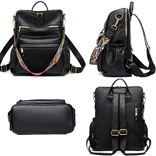 Image of Dora & Liz Womens Backpack Purse Leather Backpack Purse for Women Travel Fashion Backpack Designer Ladies Shoulder Bags