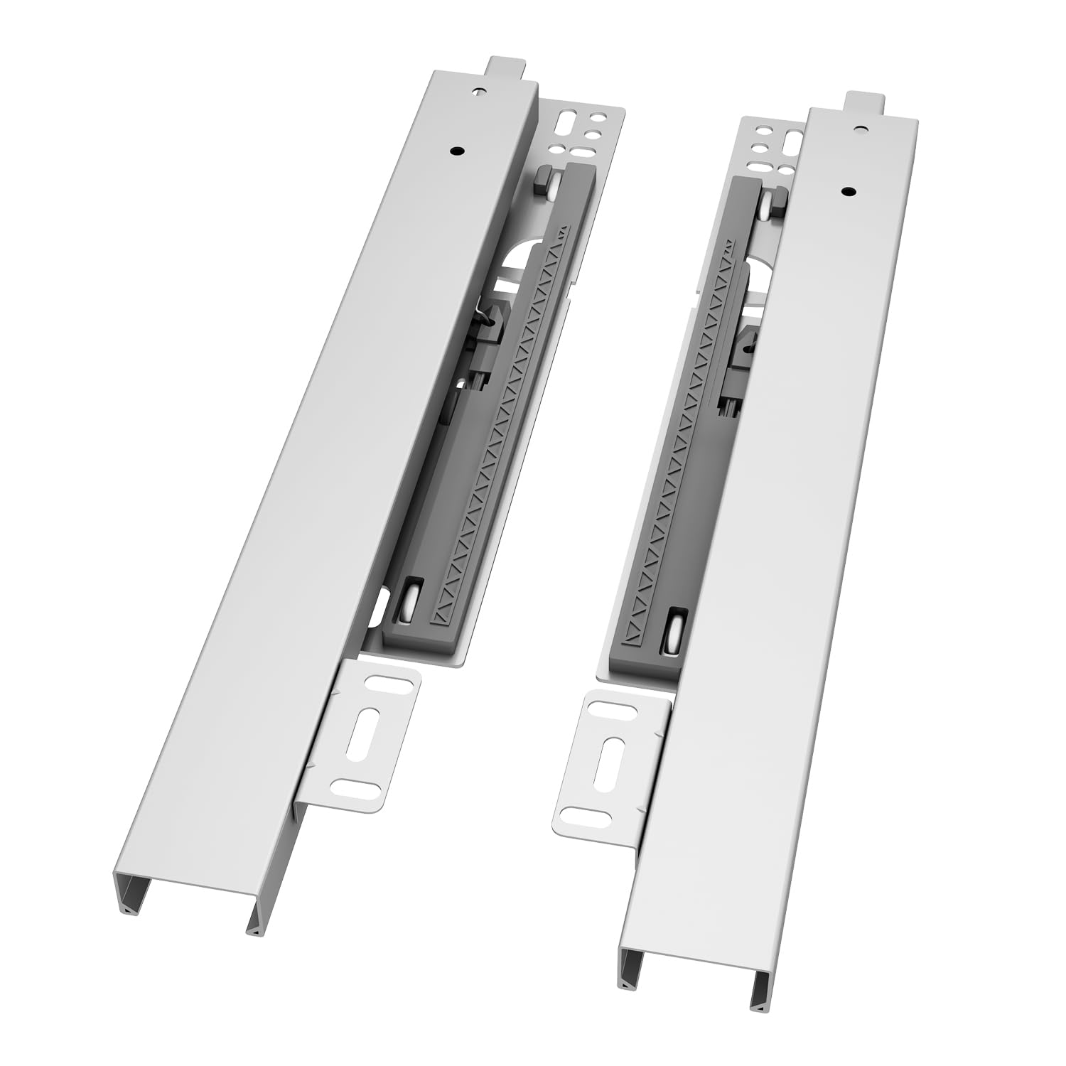 VADANIA Push to Open Undermount Drawer Slide 550mm #BF54, Bottom Mounted & Bottom Support, 40kg Load Capacity, 3-Fold Full Extension, Invisible Drawer Slies,1 Pair(2-Pack)