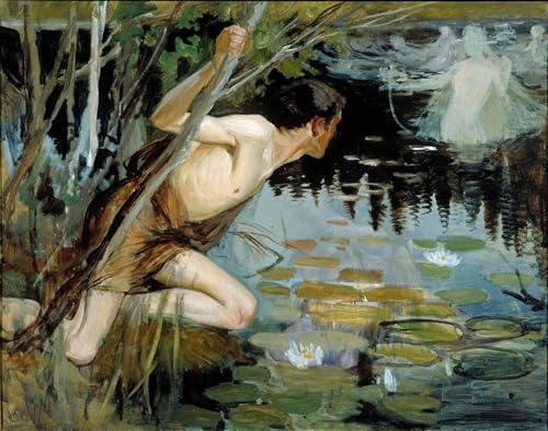 Affiche Albert Edelfelt sirène en toile 60x90cm pour créer un salon élégant et artistique