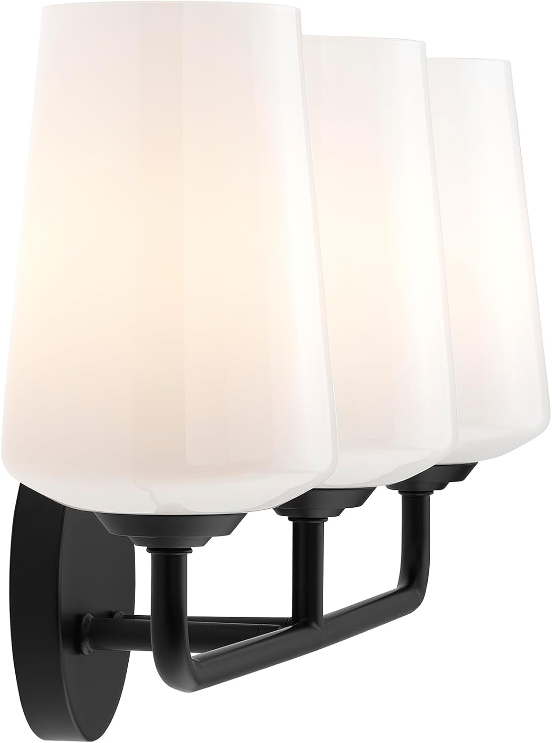 Progress Lighting Celino Collection Three-Light Vanity Light with White Glass Shades