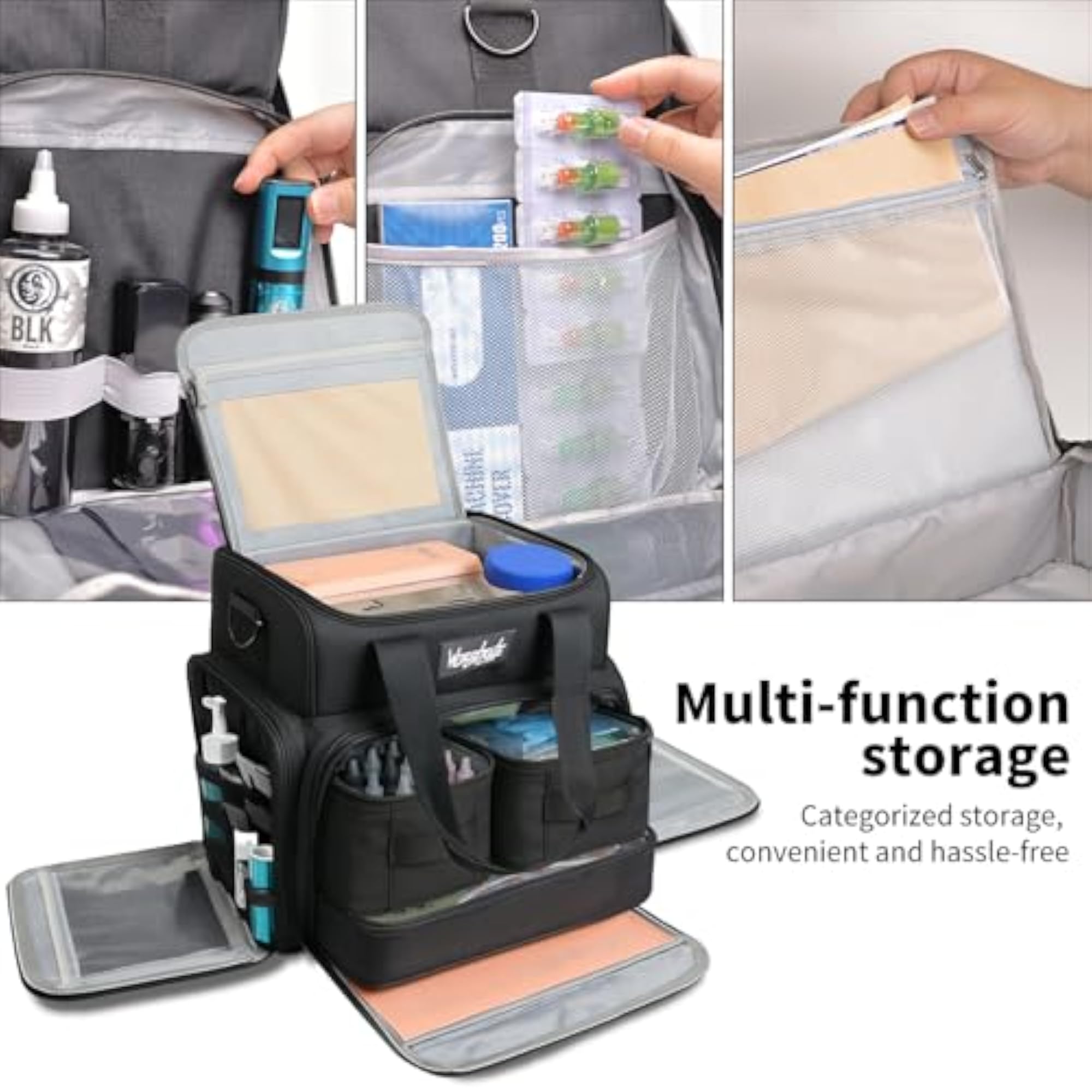Case Backpack with Removable Pouches