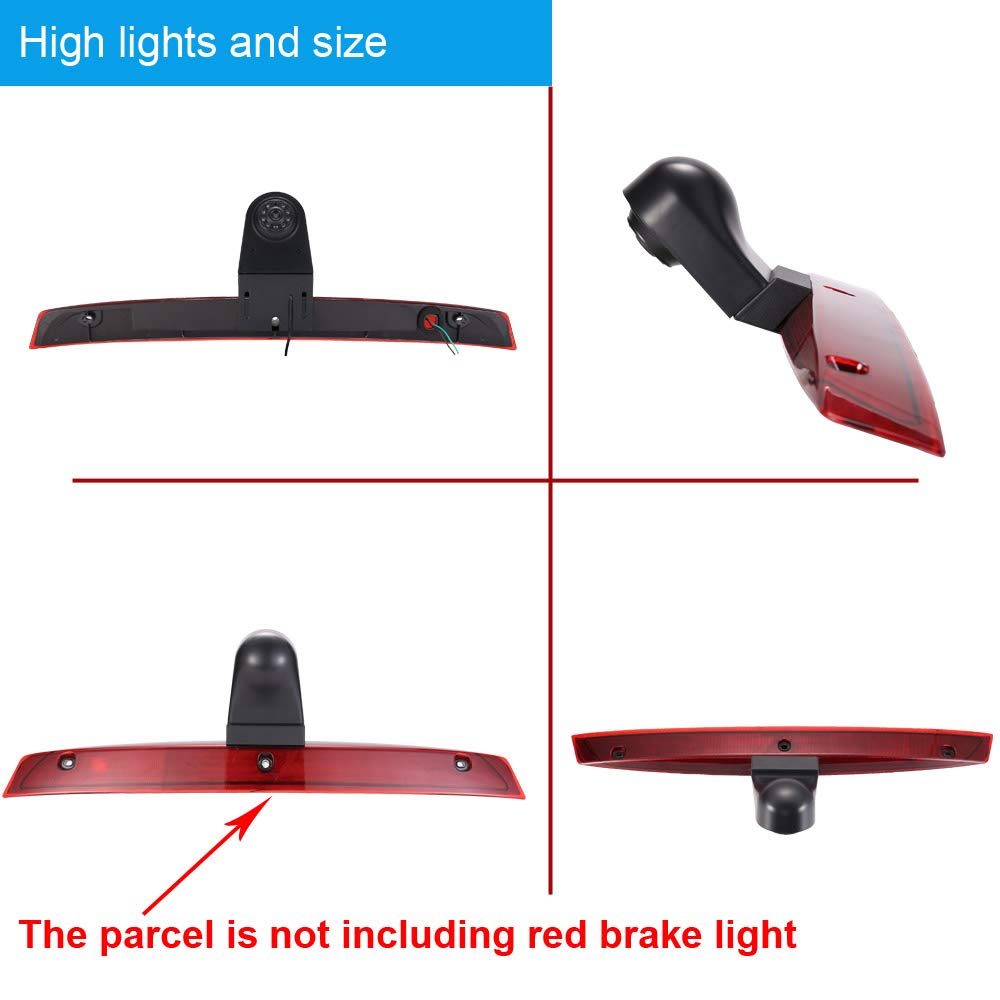 HD IP68 Derde Hoge Dak Lamp Rem licht Achteruitrijcamera Kan de hoek Aanpassen Infrarood Nachtzicht voor Mercedes Benz Viano Vito W639 Van 3 4.3 '' Achteruitkijkspiegel