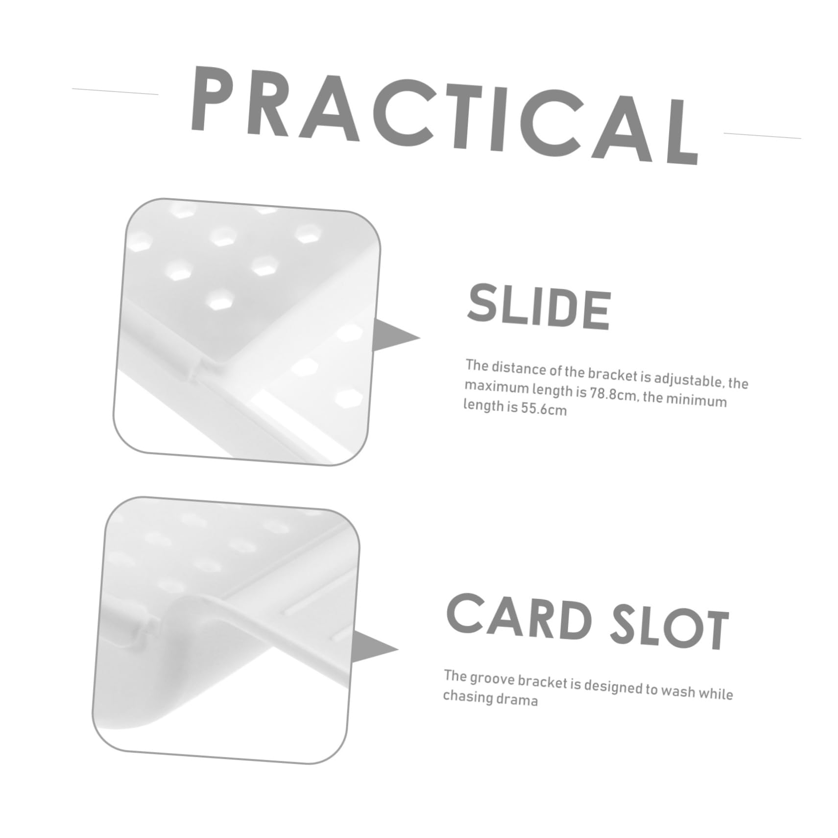 Cabilock Telescopic Bathtub Shelf Plastic Rack for Bathtub Storage for Snacks Tablets Phones Easy to Use Housewarming Present