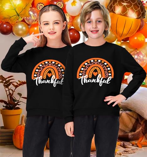 Image of Remimi Kids Halloween Sweatshirt Long Sleeve Thanksgiving Tops 3-14 Years