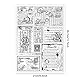 GLOBLELAND Vintage Label Klare Briefmarken für DIY Scrapbooking Dekor Retro Label Hintergrund Postkartenstempel Transparente Silikonstempel zum Erstellen von Karten Fotoalbum Dekor 148x21x3mm