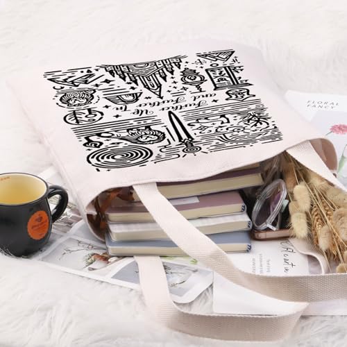 G2TUP Novels Inspired Gift Further Up And Further In Tote Bag Fantasy Novel Fans Handbag Bookworm Gift Book Lover Gift4