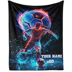 Soccer Blanket Custom Name