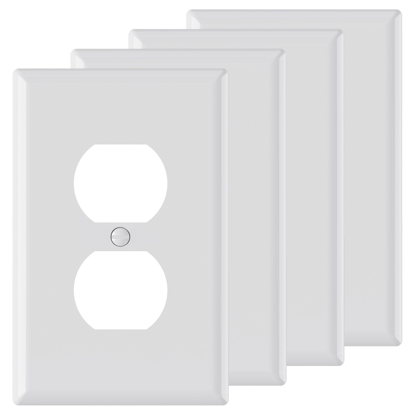 AIDA Screwless Outlet Covers - Matte White (10 Pack) -25