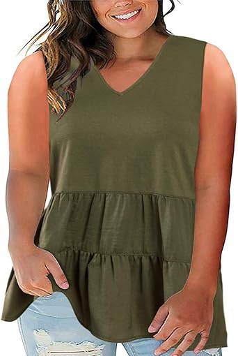 Plus size babydoll tank tops Clearance