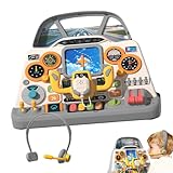 Plane Cockpit Simulator Toy - Dashboard Game - Light and Sound Pretend Play Kids Airplane Toy - for Kindergarten Nursery Indoor Home Playroom
