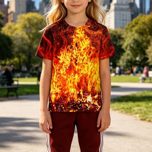 Image of LAIDIPAS Boys Girls 3D Graphic T-Shirt Short Sleeve Tops Tees 6-16 Years