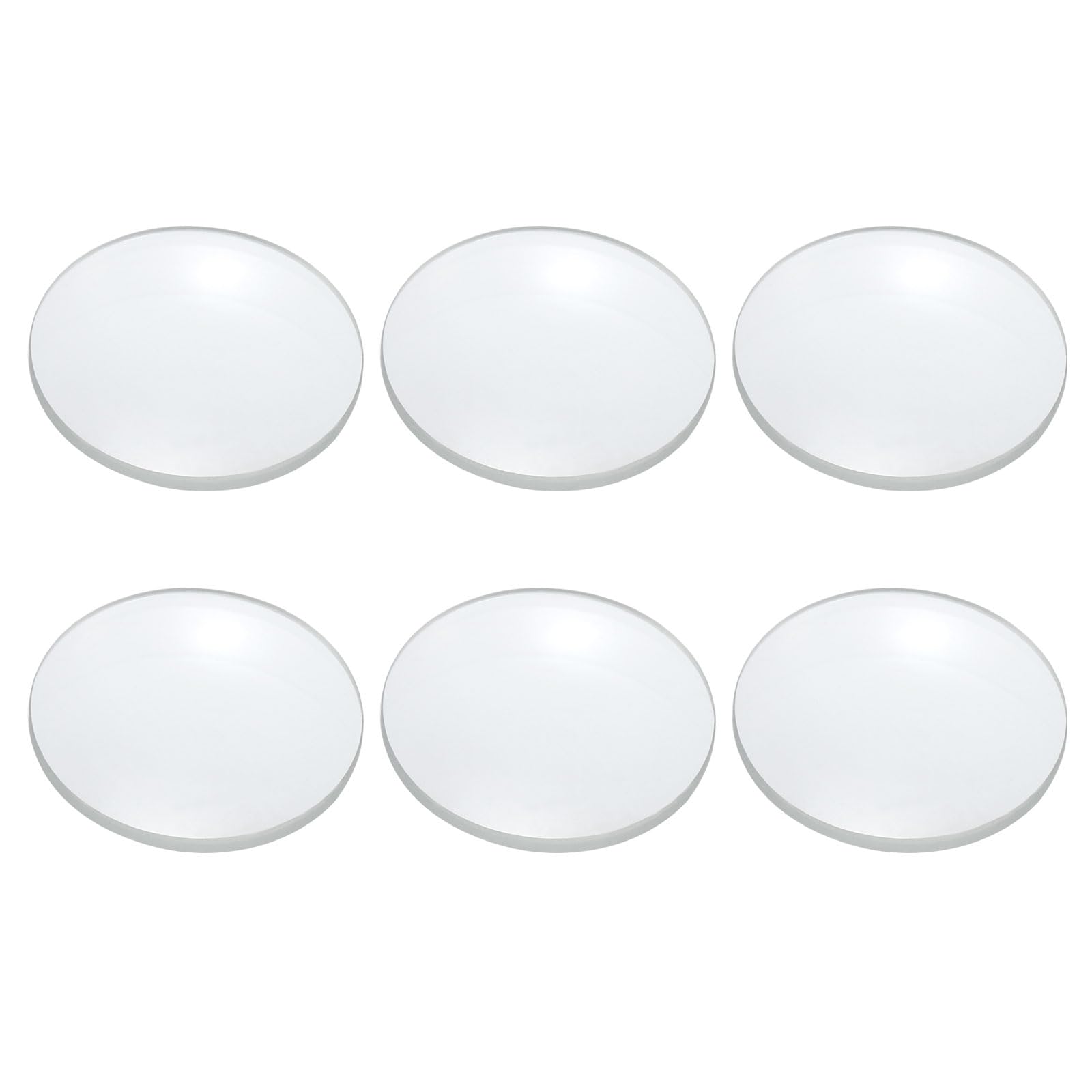PATIKIL Concave Lens, 65mm Focal Length 30mm (1.2") Diameter Round Glass Magnifying Telescope Lens Trial Set Ground Edge for Lab Physics Class Optics Scientific Experiments, White, 6Pcs