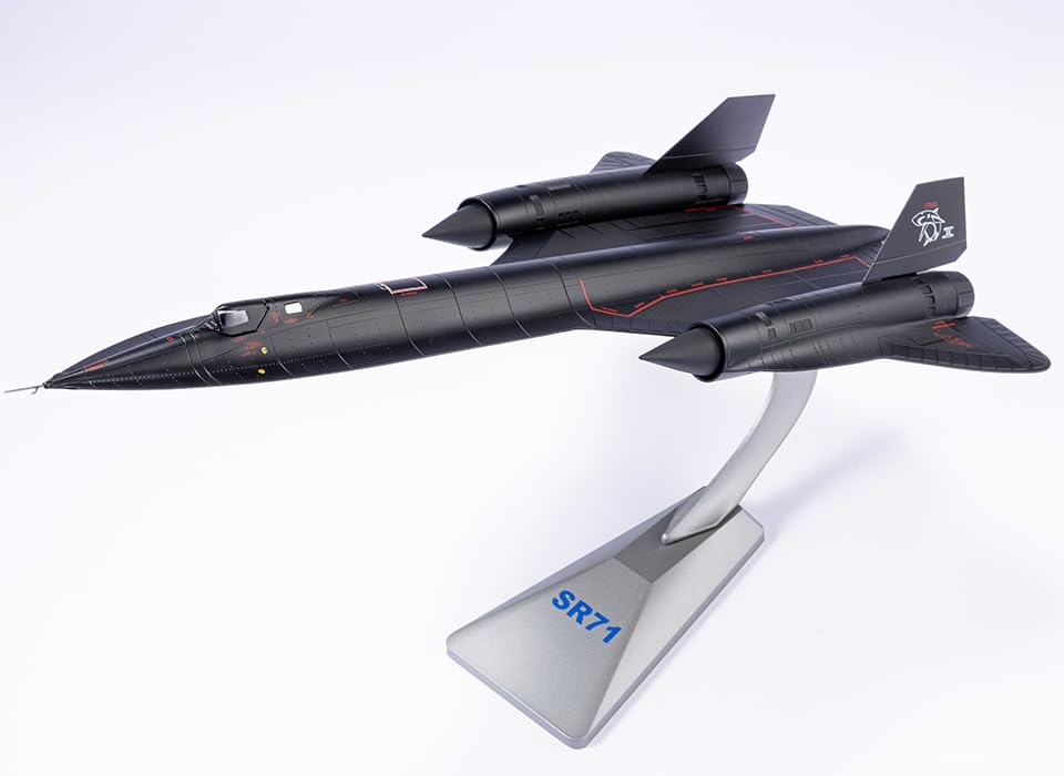 AirModels Lockheed Martin SR-71A Blackbird Large Diecast Metal Aircraft Model - 1:72 Scale Collectors Model Gift