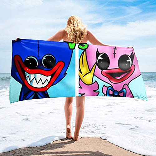 Poppy - Toalla de playa de secado rápido, juego de dibujos animados, absorbentes, de microfibra, suave, ligera, para playa, baño, piscina Cover