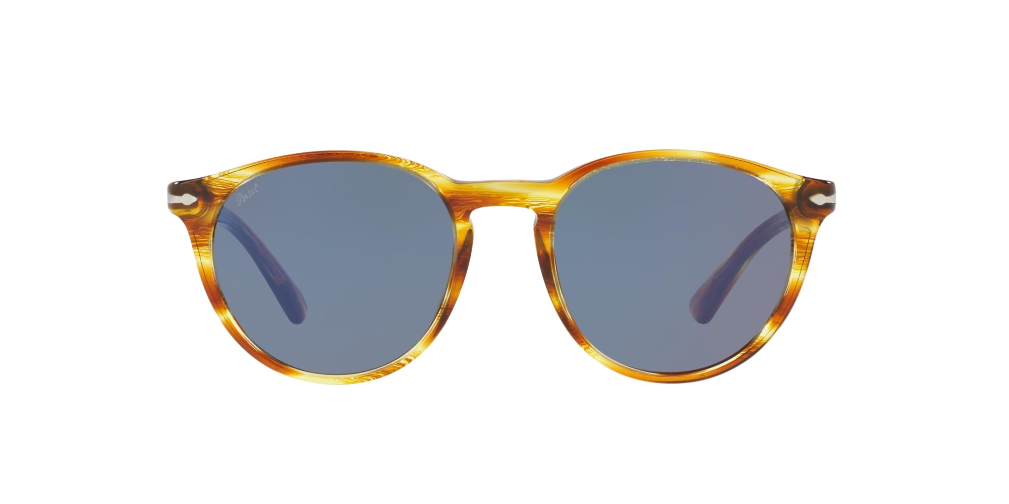 Persol Sunglasses 3152 9043/56 Brown Striped Yellow Blue Anti-Glare
