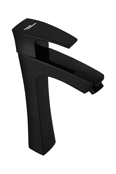 Hindware Italian Collection F520002GRT Avior Chrome Black Pillar Cock Tall | Made of Brass | Chrome Polish Finish | PVD Coating