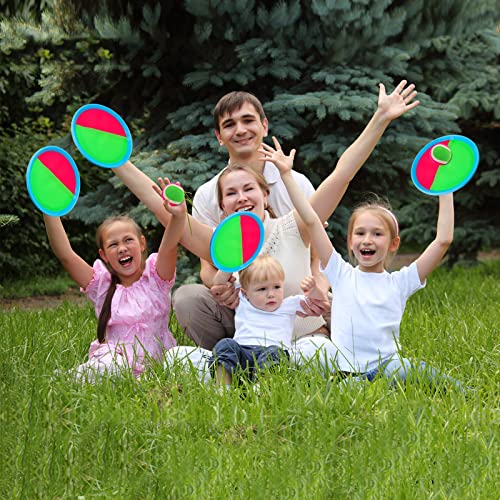 Qrooper Kids Toys Toss And Catch Game Set, Ball Sports Games With 4 Paddles 4 Balls And 1 Storage Bag, Classic Outdoor Games, Beach Games, Yard Games Suitable For Kids Gift Ideal (Blue) #TOP7