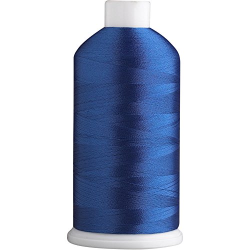 Super B Polyester Embroidery Thread, 40Wt Large Spool 5000M, Embroidery Thread For Commercial & Domestic Machine, 175 Popular Colors Machine Embroidery Thread, 100% Polyester - Dark Royal Blue 414 #TOP9