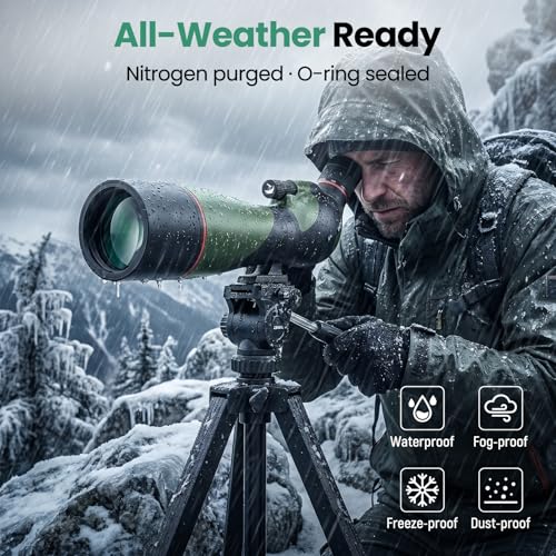 Image of Gosky FalconPro Elite 25-75x85 Spotting Scope w /Remote Shutter for Birding