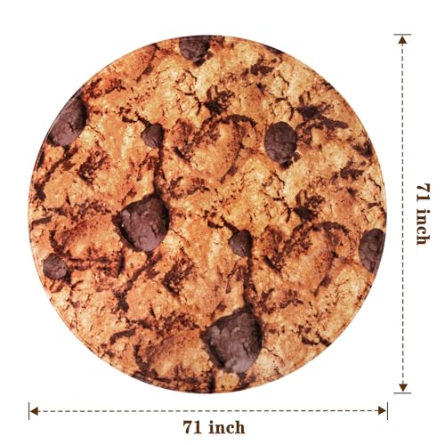 Image of mermaker Cookies Blanket 71 inches for Adult Kids, Realistic Cookies Throw Blanket Funny Gifts for Women Men Teen Boy Girl, 285 GSM Soft Flannel Food Wrap Blanket for Christmas Birthday Gifts