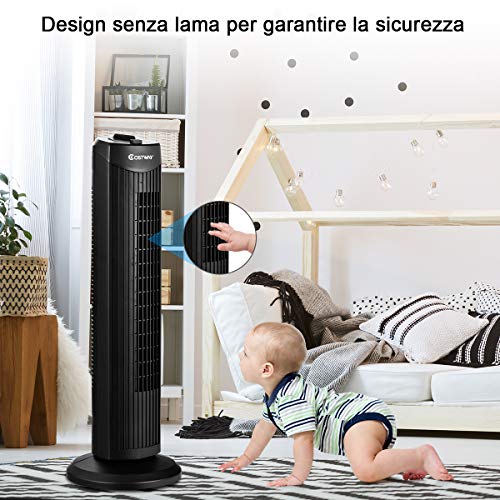 COSTWAY Tower Fan Ventilatore a Torre Ventilatore