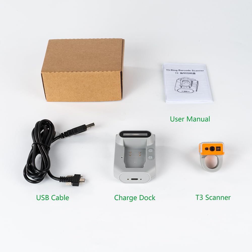 T3 escáner táctil de anillo Bluetooth logística mensajería escáner de código de barras 2D soporte conexión puerta de enlace grado de protección IP65