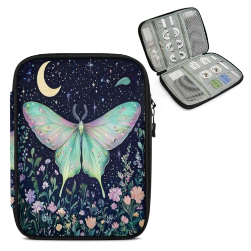 TropicalLife Mysterious Moth Electronics Travel Organizer Case