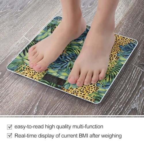 Báscula digital de baño con diseño animal leopardo miniatura 5