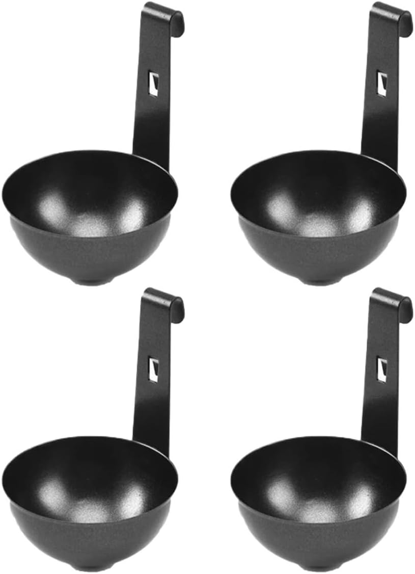Household Egg Poacher, Long Handle Steamer with Hook for Kitchen Tools, 2/4 Pieces (4 Pieces)