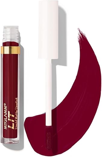 MyGlamm LIT Liquid Matte Lipstick – Kittenfish (Maroon Shade) | Long Lasting, Smudge Proof Matte Finish Liquid Lipstick With Moringa Oil (1.6ml)