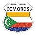 SMART BLONDE Comoros Flag Highway Shield Metal Sign HS-219