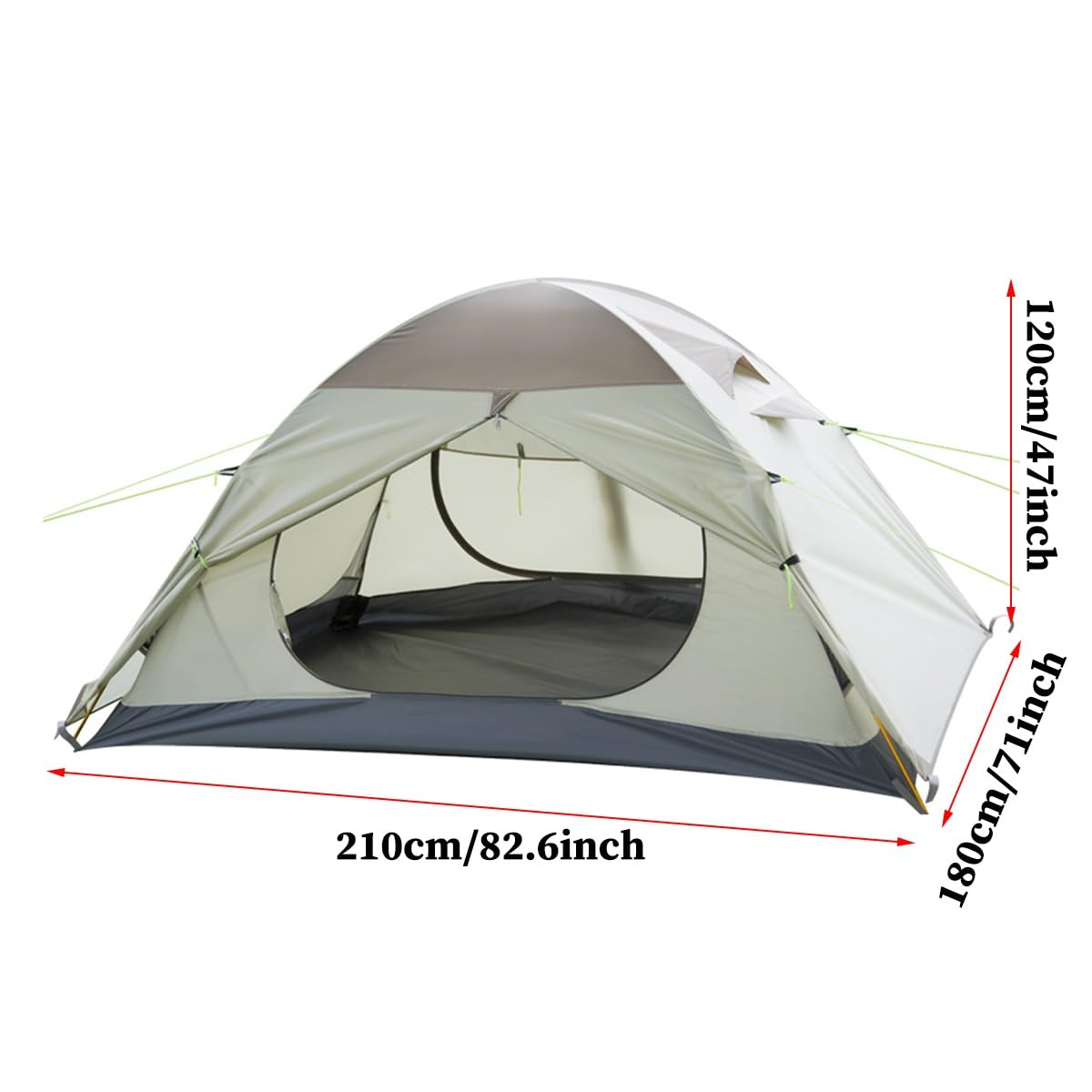 Namiot Z Plecakiem 2 Osoby/3 Osoby Wodoodporny, Aluminiowy Namiot Plażowy Z Baldachimem Do Biwakowania Na Świeżym Powietrzu 4-sezonowy Namiot Turystyczny (Color : A, Size : 3 person)