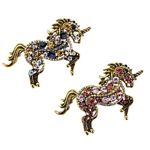 2 Piezas Broches de Unicornio