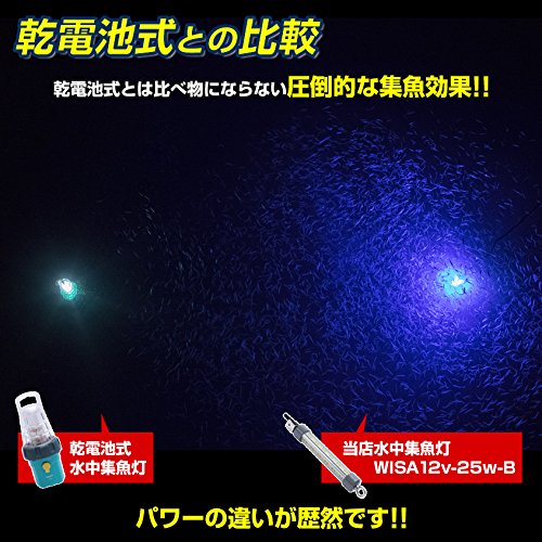 集魚灯 水中ledライト 25w 12v専用 ブルー シラスウナギ 水中集魚灯 3枚目
