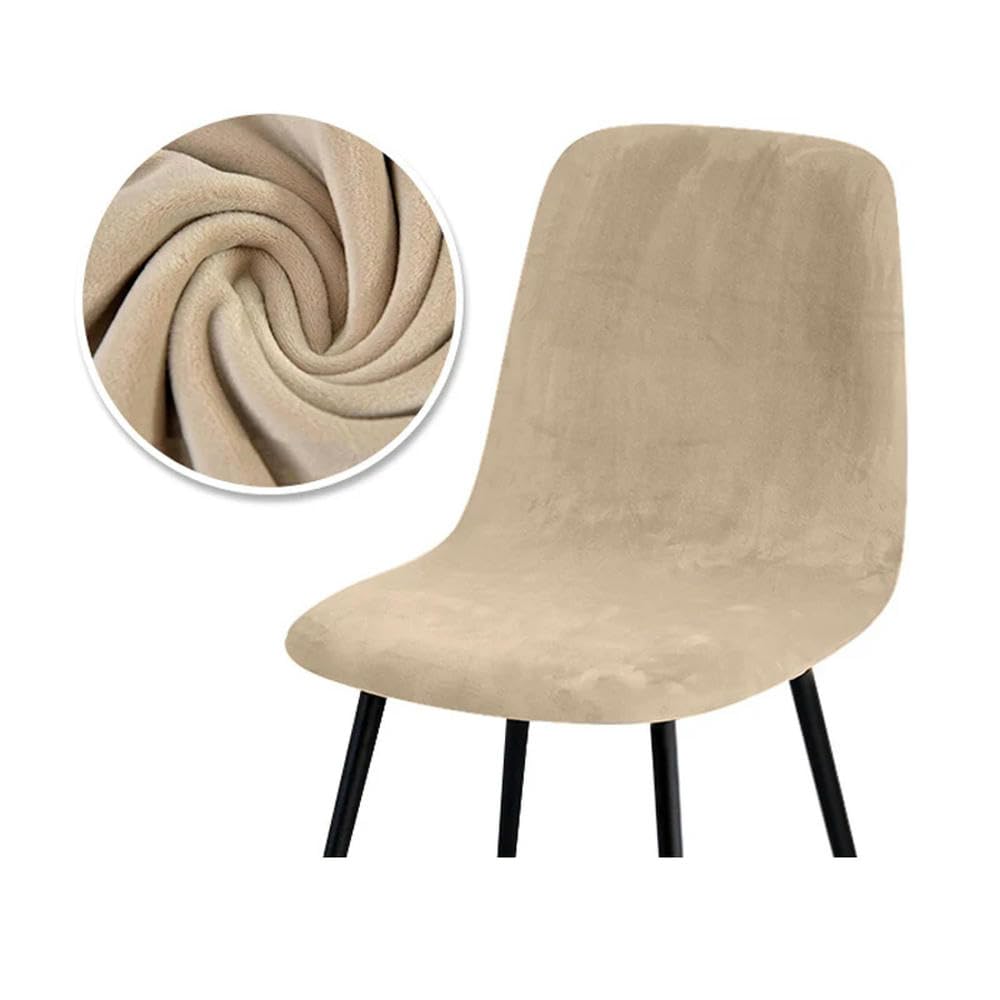 GUOZIF 2/4/6 Velvet Short Back Chair Cover Stretch Slipcovers Elastic Seat Chair Covers Dining Room Bar Office Party Banquate