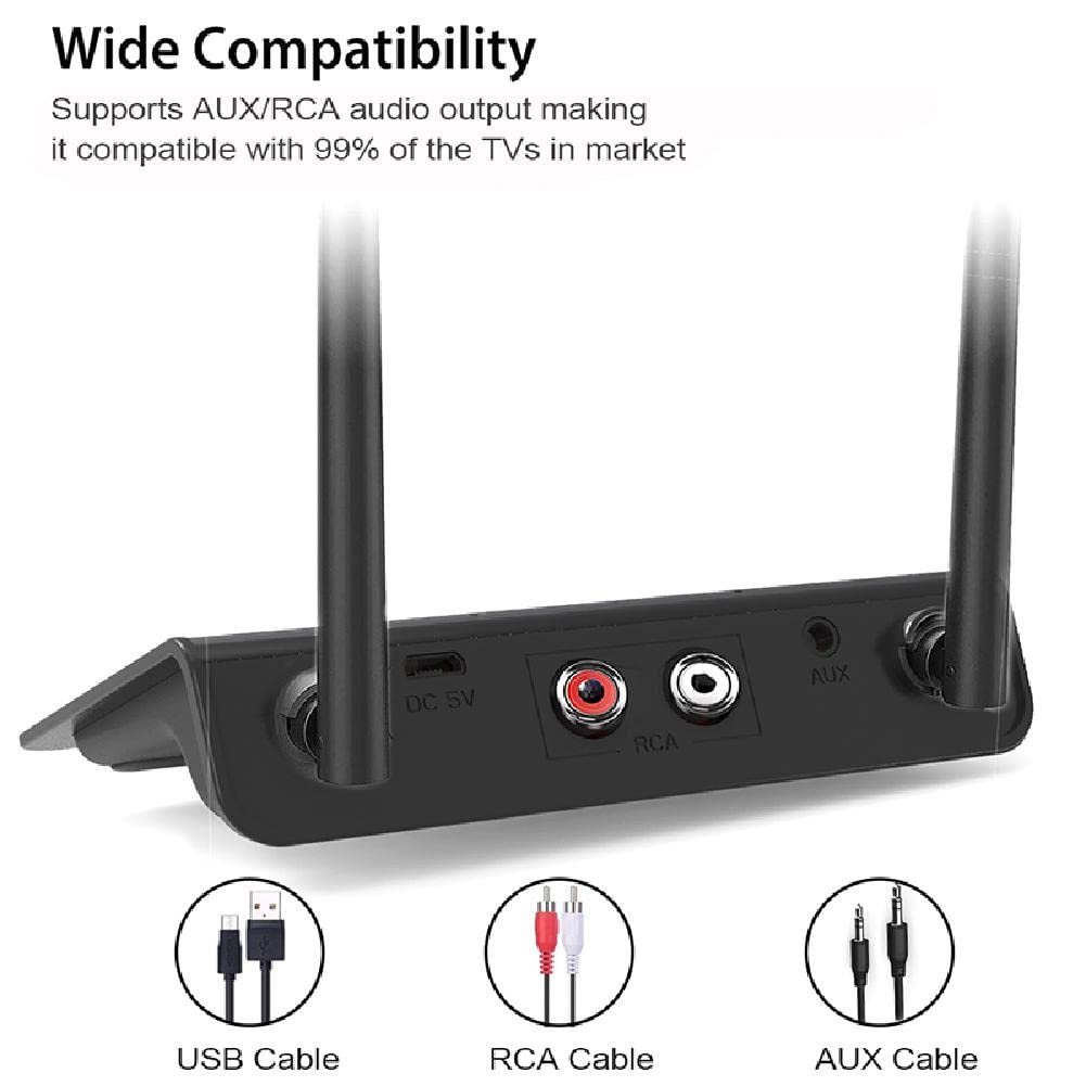 Récepteur Bluetooth 5.0 2 en 1 - Adaptateur audio CSR Aptx - Prise jack 3 mm TX RX RCA USB - Dongle sans fil pour TV PC