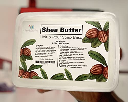 Shea Butter Melt & Pour Natural Soap Base - 2.2lbs (1000grams) Crafting Love Story Soap Base (Shea Butter Soap)