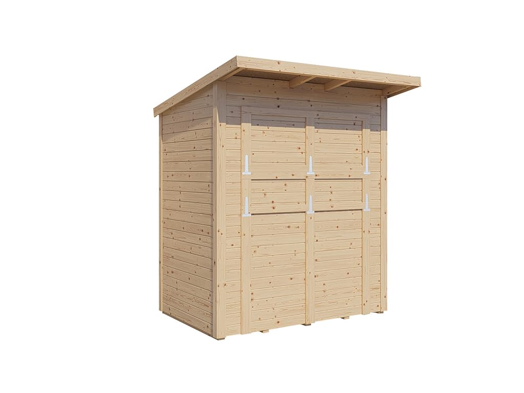 Marktstand Holz | Verkaufsstand Holz | Natur | 177x117x223 cm | mit Boden | mit Dach | Wandstärke 14mm | Dach 12mm | Fichtenholz | Markt | Weihnachtsmarkt | Wochenmarkt | Festival | Outdoor