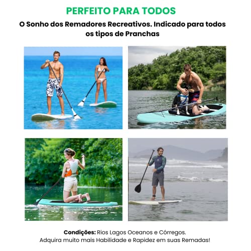 Remo Tripartido Ajustável Regulável Alumínio Prancha Stand Up Paddle caiaque Botes Salva vidas Rafti