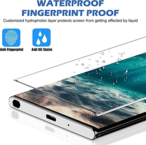 Image of STP FEEL Sansung Galaxy Note 20 Ultra Advanced Black Border Tempered Glass Protector Full Glue Edge to Edge Screen Protector Guard Protector (Pack of 1)