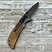 Golden Horn Expert in Handcraft Spring Assisted Pocket Knife, Olive Handle Folding Knife, Gentlemen's Pocket Knife, Knives for Men
