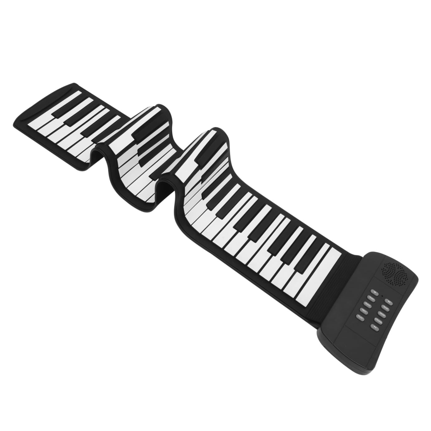 Pianoforte Pieghevole a 61 Tasti in Silicone Nero per Ragazzo Ragazza | Pianoforte Digitale Portatile, 1000 mAh, 128 Timbri, Apprendimento e Intrattenimento, Ingresso Audio MP3