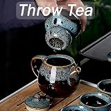 Chinese Kongfu Tea Set,Portable Porcelain Travel Tea Set with Tea cup, teapot, tea caddy, Bamboo Tray,Tea Clip,Tea towel and Carrying Bag Suitable for Travel, Home,Outdoor and Office