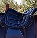 YUZHANGHE Saddle Tush Cushion Western Long Saddle Pad Horse Riding Seat Saddle Cushion Pad-Blue