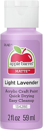 Apple Barrel Pintura acrílica, lavanda claro, 2 onzas líquidas, pintura acrílica mate clásica para fácil aplicación, arte y manualidades,